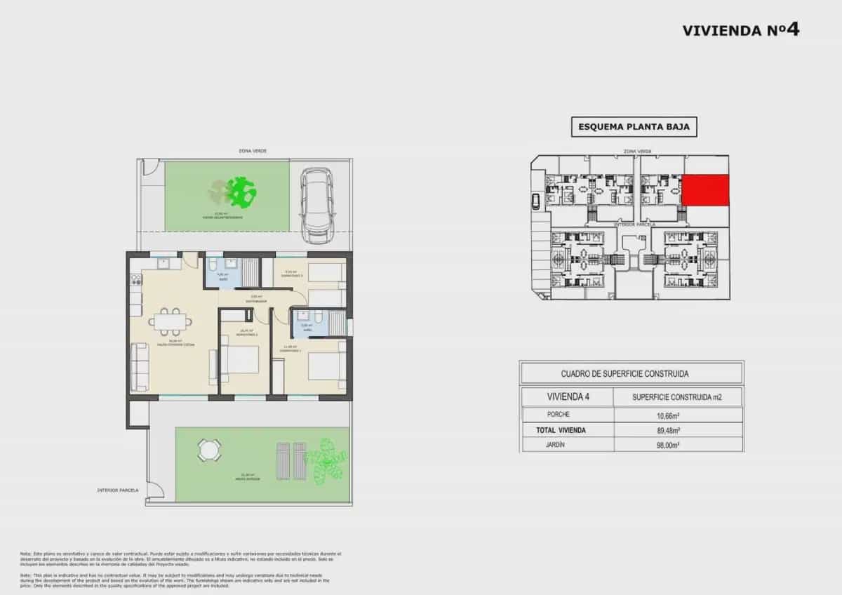 Bungalow de 3 habitaciones en Pilar de la Horadada en venta con piscina garaje - 289.900 € (Ref: 9932660)