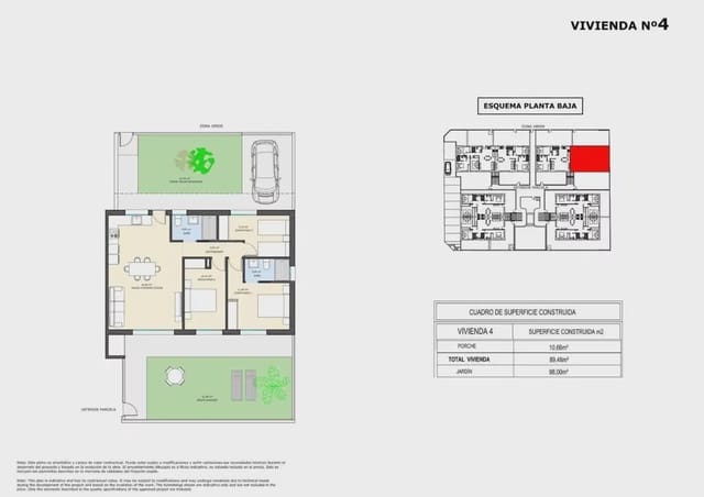 3 makuuhuone Bungalow myytävänä paikassa Pilar de la Horadada ciudad, Pilar de la Horadada mukana uima-altaan 
autotalli - 289 900 € (Ref: 9932660)