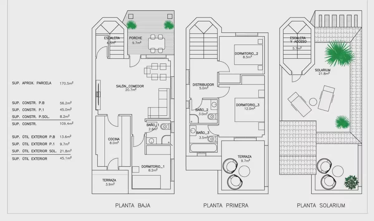 2 bedroom Semi-detached Villa for sale in San Fulgencio with pool garage - € 280,000 (Ref: 9932661)