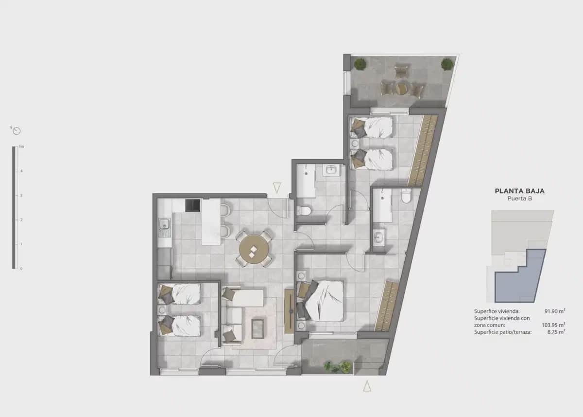 3 soverom Leilighet til salgs i Guardamar del Segura med svømmebasseng - € 334 000 (Ref: 9955664)