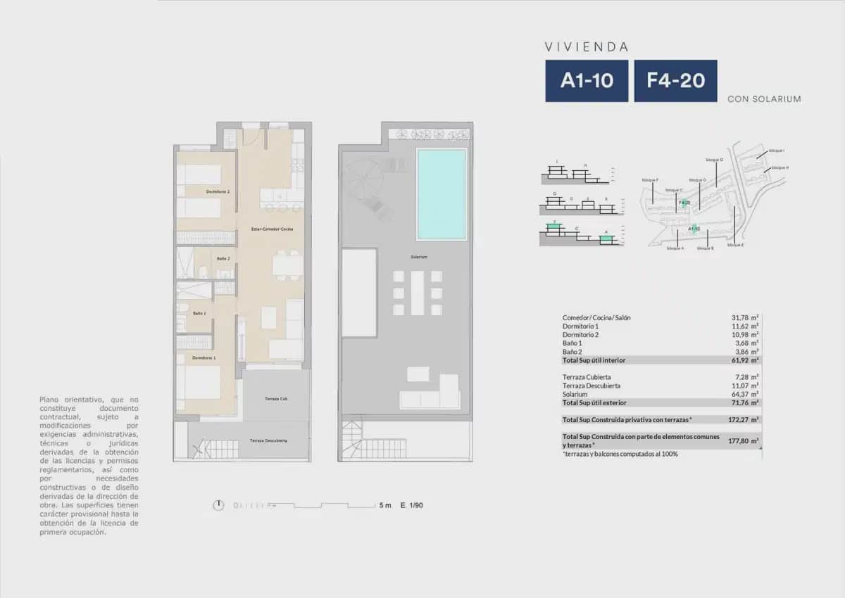 2 bedroom Penthouse for sale in Alfaz del Pi / L'Alfas del Pi with pool garage - € 327,000 (Ref: 9969217)