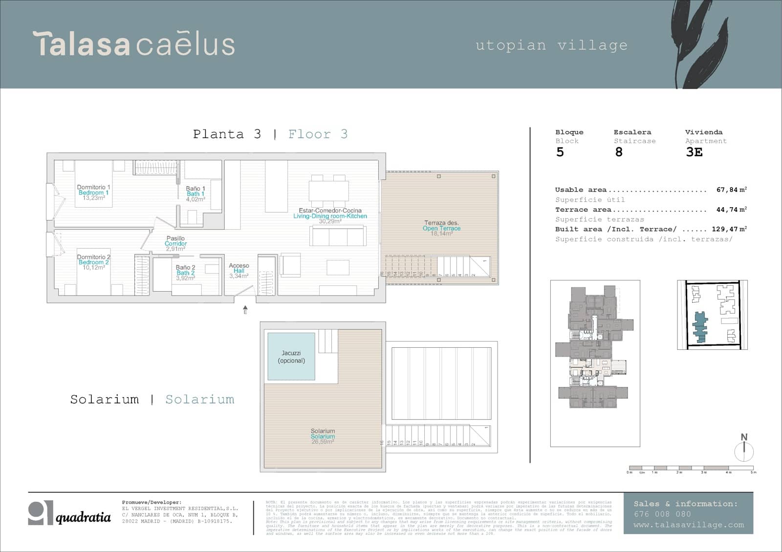 2 soverom Penthouse til salgs i Denia med svømmebasseng garasje - € 393 000 (Ref: 8850585)