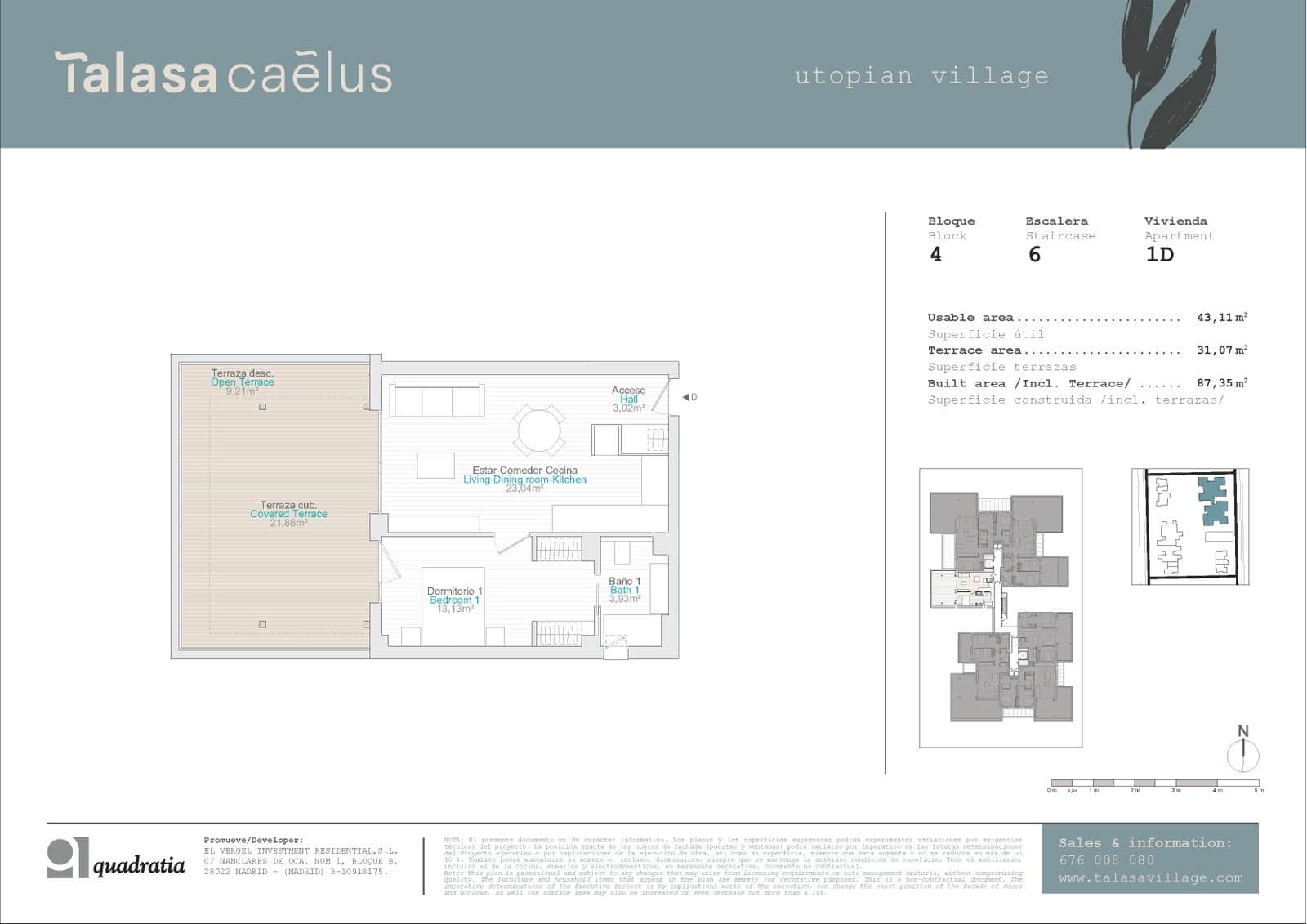 1 sovrum Lägenhet till salu i El Vergel / Verger med pool garage - 268 500 € (Ref: 8850594)