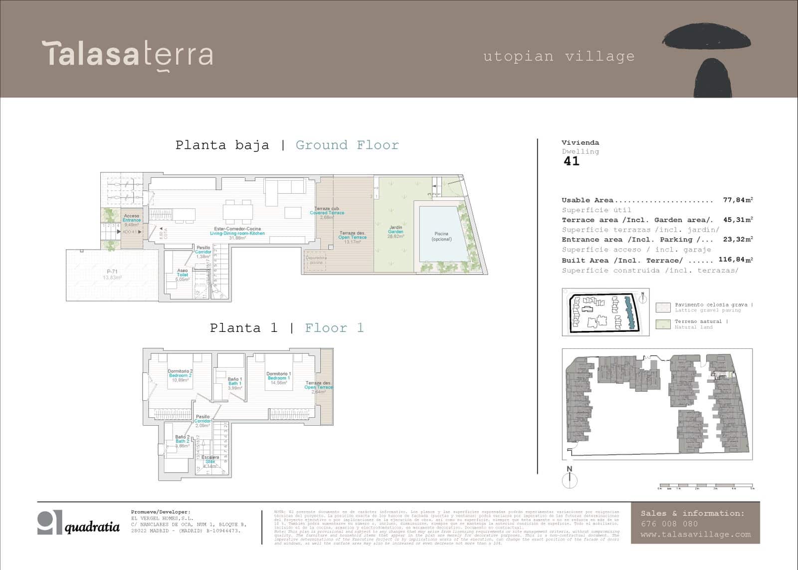 2 bedroom Townhouse for sale in El Vergel / Verger with pool garage - € 379,500 (Ref: 8850600)