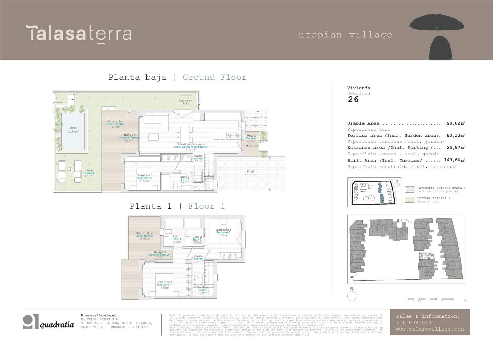 3 soveværelse Byhus til salg i El Vergel / Verger med swimmingpool garage - € 434.000 (Ref: 8850602)