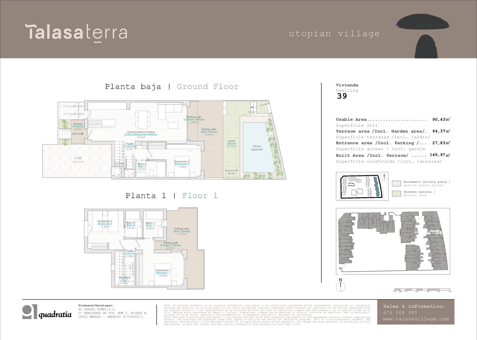 3 soveværelse Byhus til salg i El Vergel / Verger med swimmingpool garage - € 447.000 (Ref: 8853478)