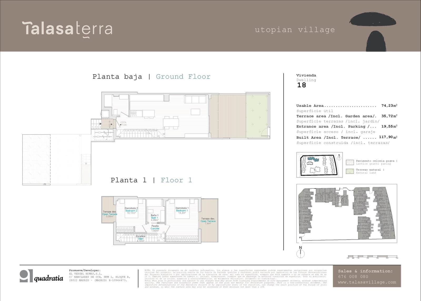 2 bedroom Townhouse for sale in El Vergel / Verger with pool garage - € 338,000 (Ref: 8853480)
