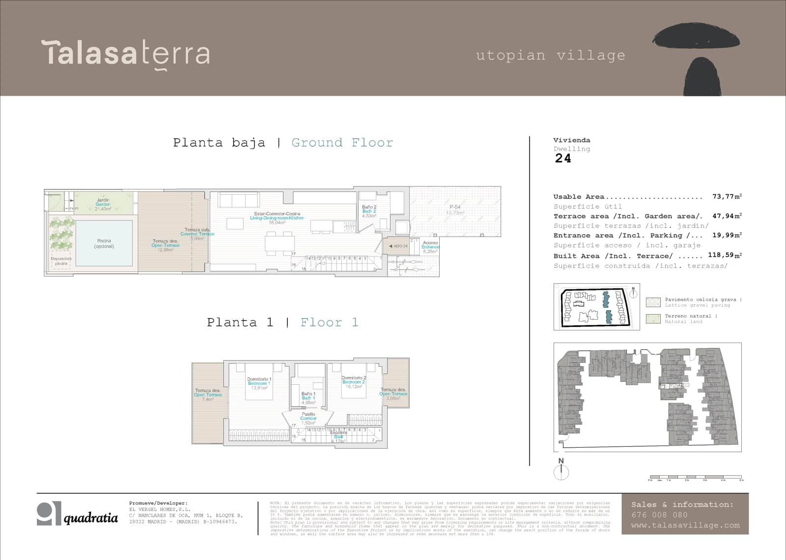 2 soveværelse Byhus til salg i El Vergel / Verger med swimmingpool garage - € 346.000 (Ref: 8853484)