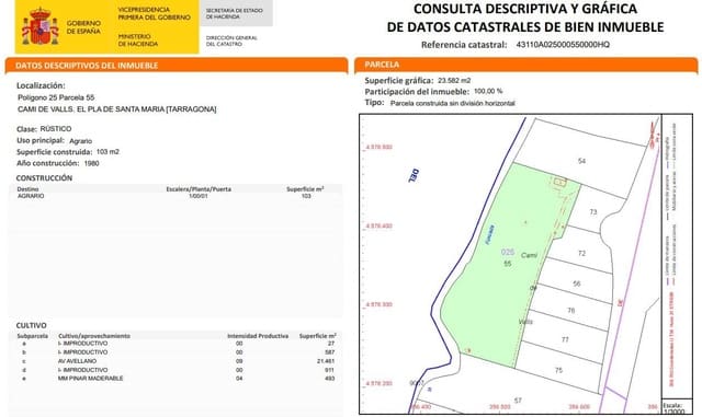 Maalaistalo myytävänä paikassa El Pla de Santa Maria - 75 000 € (Ref: 9324271)