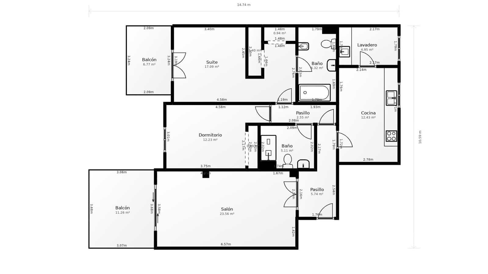 Apartamento de 2 habitaciones en New Golden Mile en venta con piscina garaje - 299.000 € (Ref: 9543613)