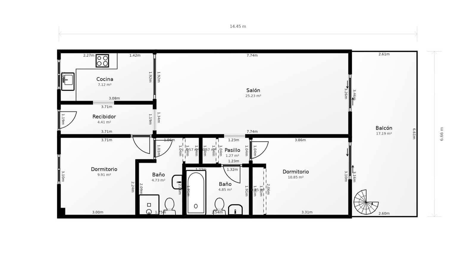 2 soverom Leilighet til salgs i Torrequebrada med svømmebasseng garasje - € 350 000 (Ref: 9627490)