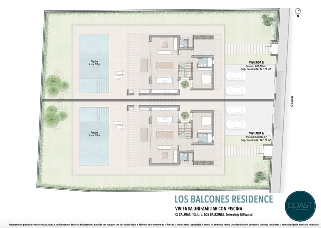 4 makuuhuone Huvila myytävänä paikassa Los Balcones - Los Altos, Torrevieja mukana uima-altaan 
autotalli - 815 000 € (Ref: 8846962)