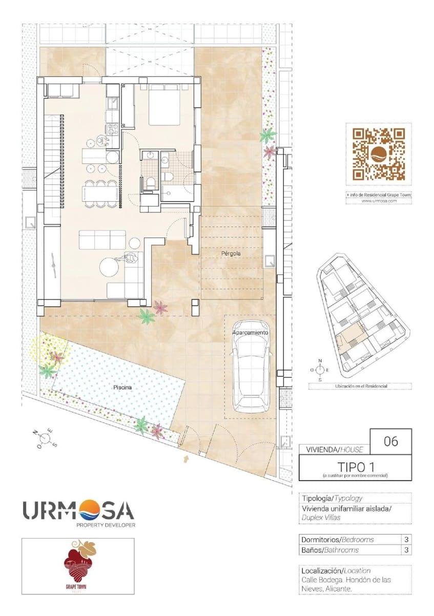 3 bedroom Bungalow for sale in Hondon de las Nieves with pool garage - € 366,750 (Ref: 9671029)