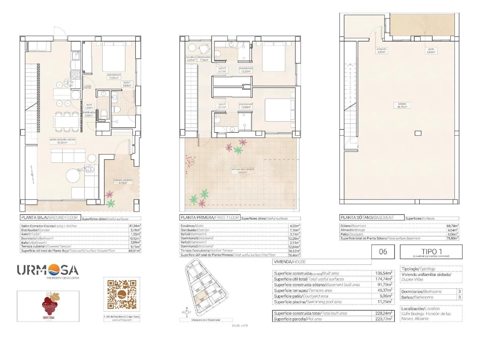 3 bedroom Bungalow for sale in Hondon de las Nieves with pool garage - € 366,750 (Ref: 9671029)
