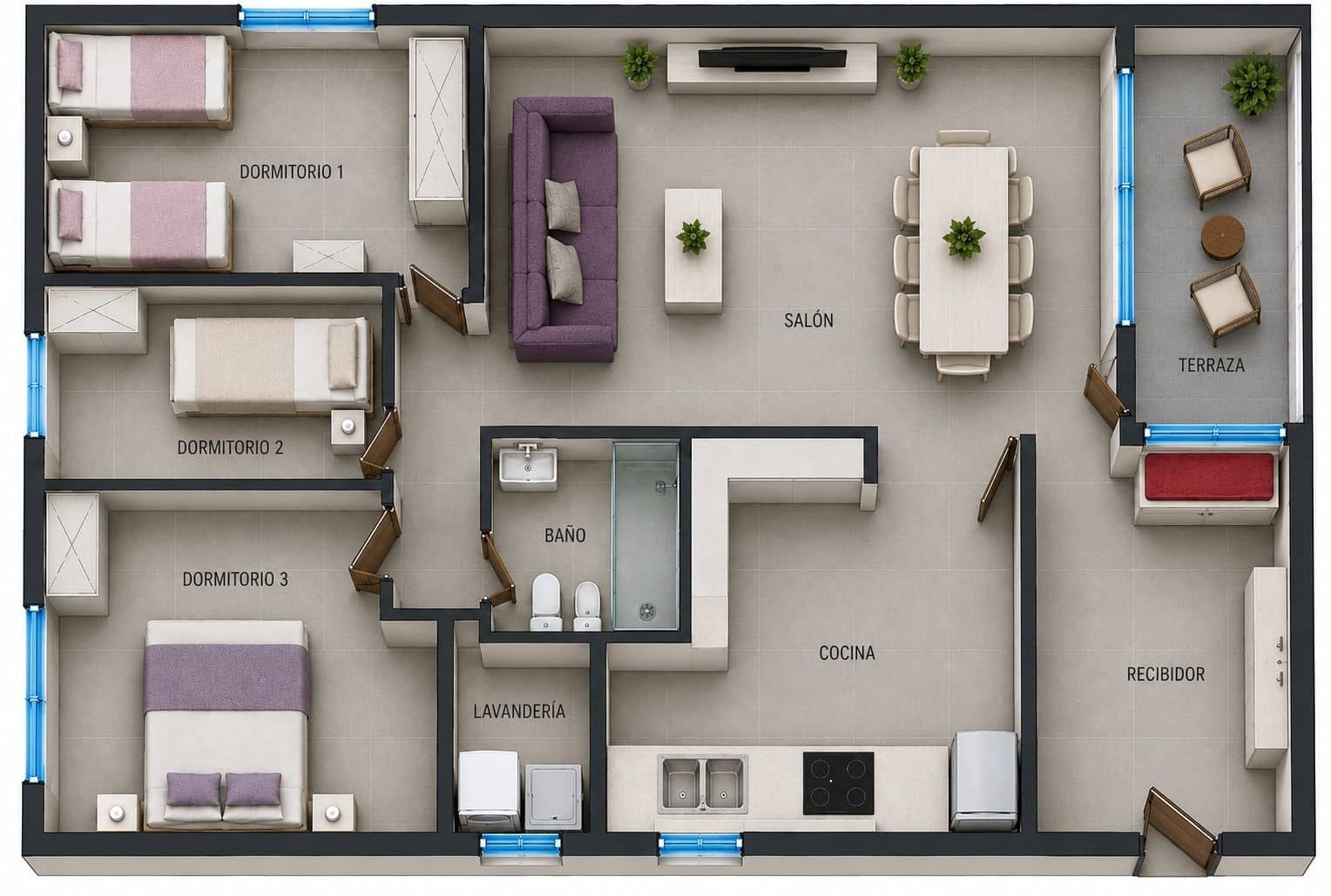 3 camera da letto Appartamento in vendita in La Villajoyosa / Vila Joiosa - 148.000 € (Rif: 10077663)