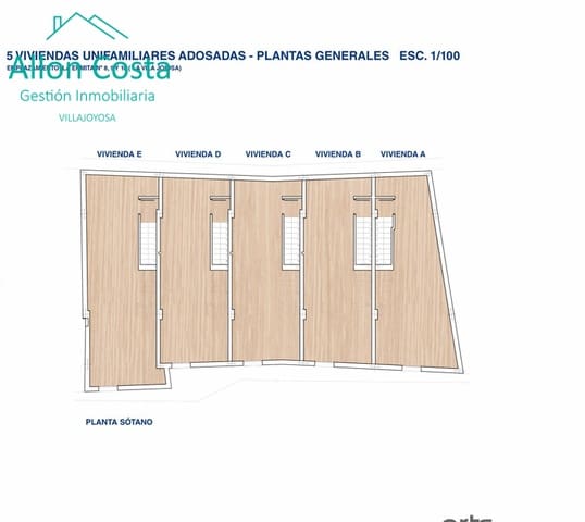 3 camera da letto Villetta Bifamiliare in vendita in La Villajoyosa / Vila Joiosa - 263.620 € (Rif: 9964920)