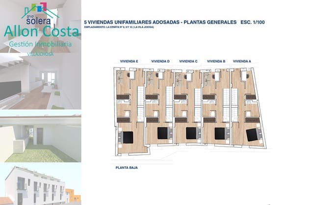 3 camera da letto Villetta Bifamiliare in vendita in La Villajoyosa / Vila Joiosa - 263.620 € (Rif: 9964920)