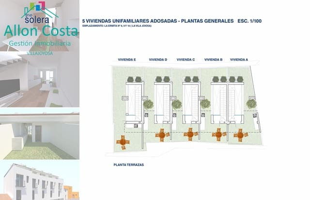 3 camera da letto Villetta Bifamiliare in vendita in La Villajoyosa / Vila Joiosa - 263.620 € (Rif: 9964920)