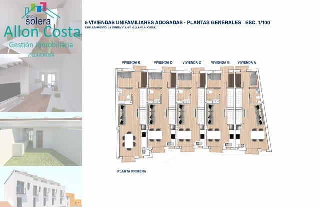 3 camera da letto Villetta Bifamiliare in vendita in La Villajoyosa / Vila Joiosa - 263.620 € (Rif: 9964920)