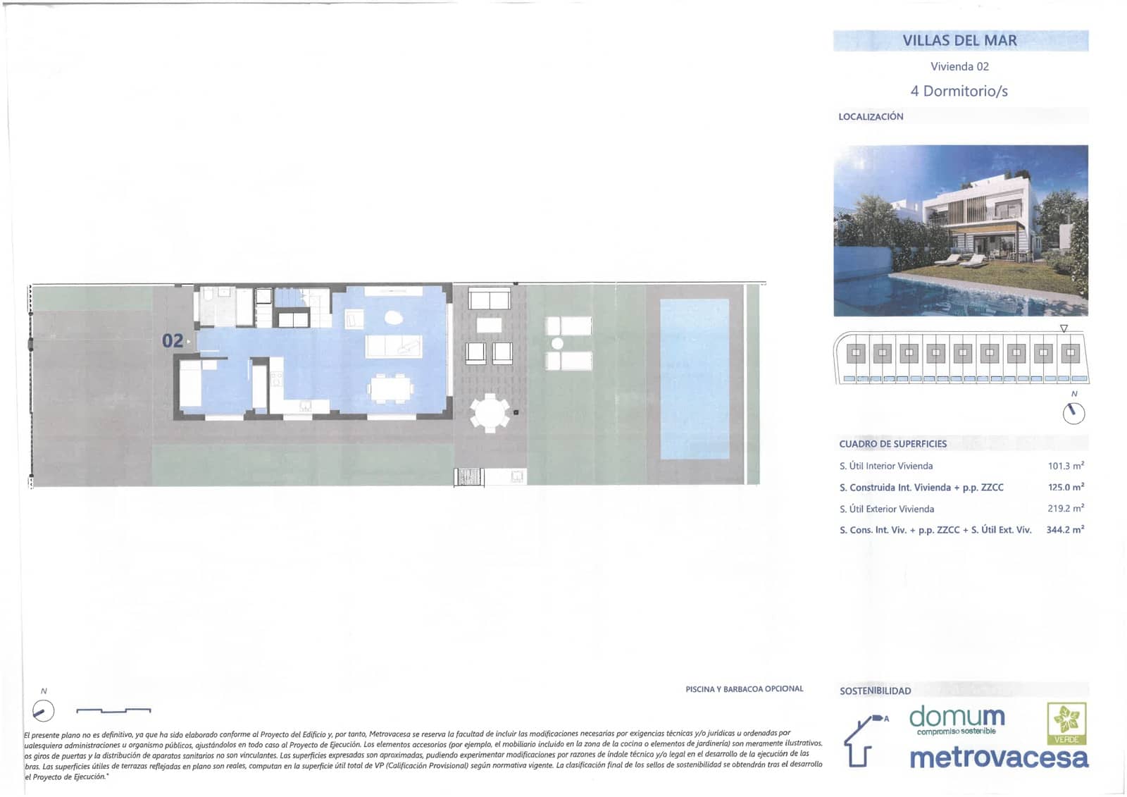 4 soverom Kjedet enebolig til salgs i Castello de la Plana med garasje - € 570 000 (Ref: 9965596)