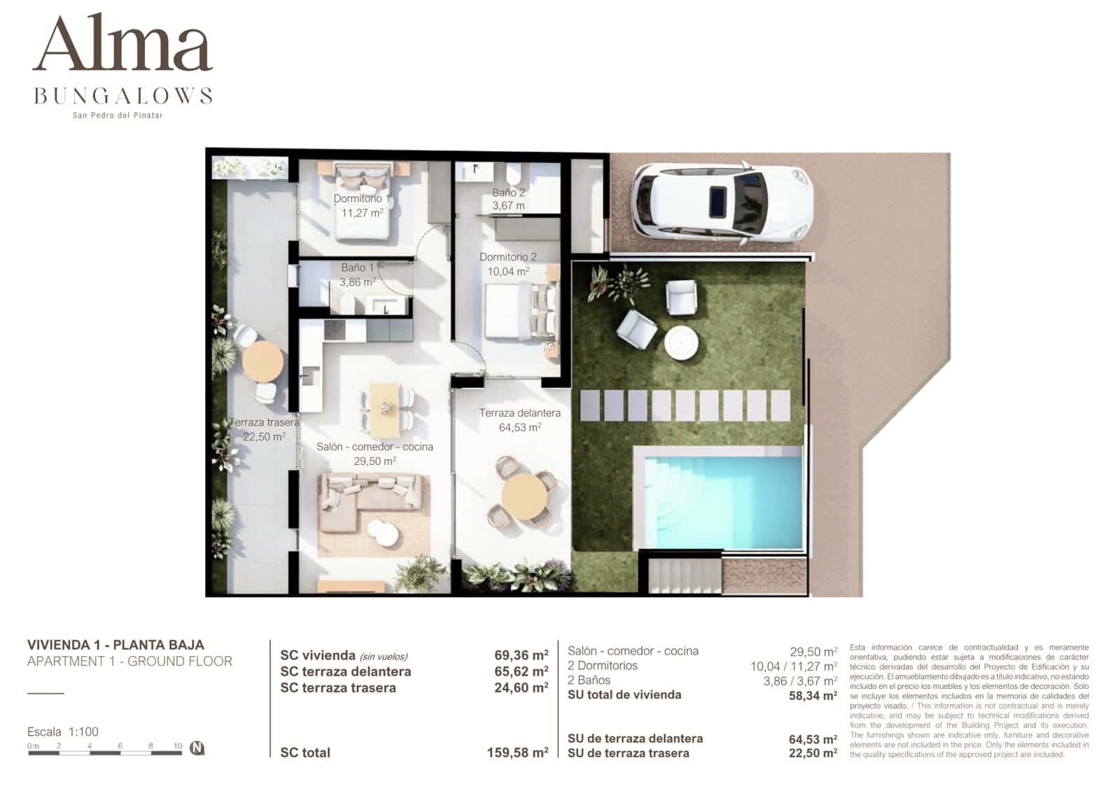 2 Zimmer Villa zu verkaufen in San Pedro del Pinatar mit Pool - 314.900 € (Ref: 9324533)