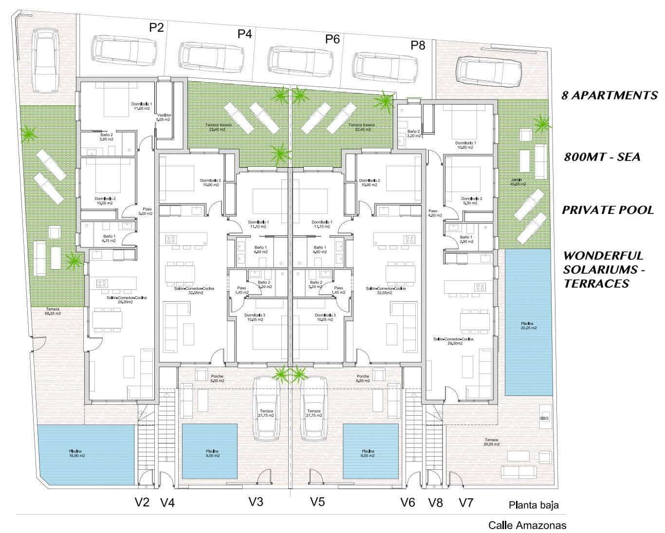 2 Zimmer Apartment zu verkaufen in Santiago de la Ribera mit Pool - 265.000 € (Ref: 9324558)