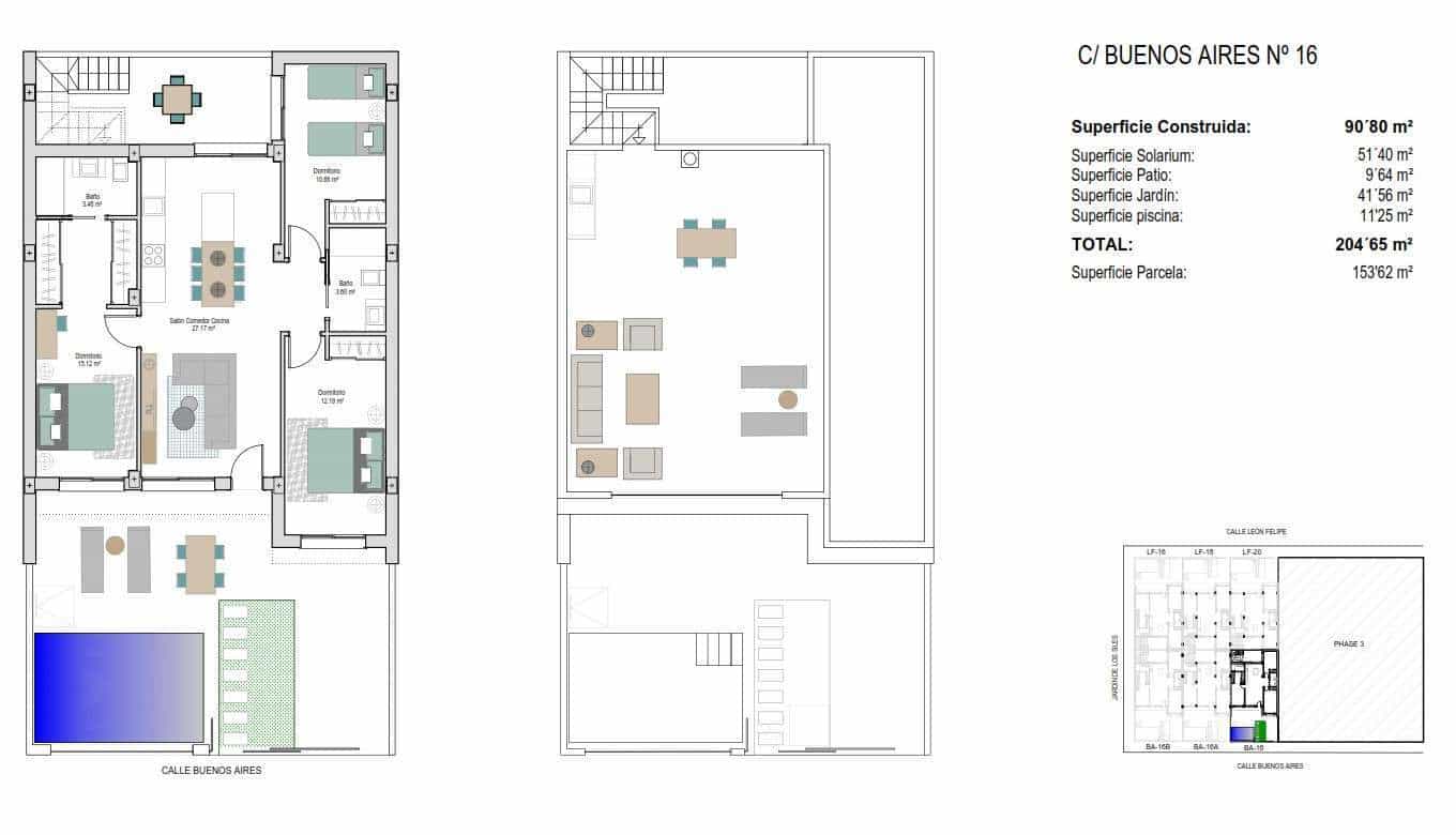 2 makuuhuone Huvila myytävänä paikassa San Javier mukana uima-altaan - 285 000 € (Ref: 9324564)