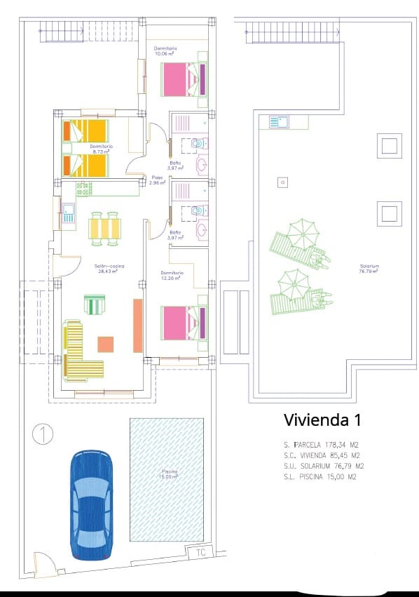 3 chambre Villa/Maison à vendre à San Javier avec piscine - 299 000 € (Ref: 9324565)
