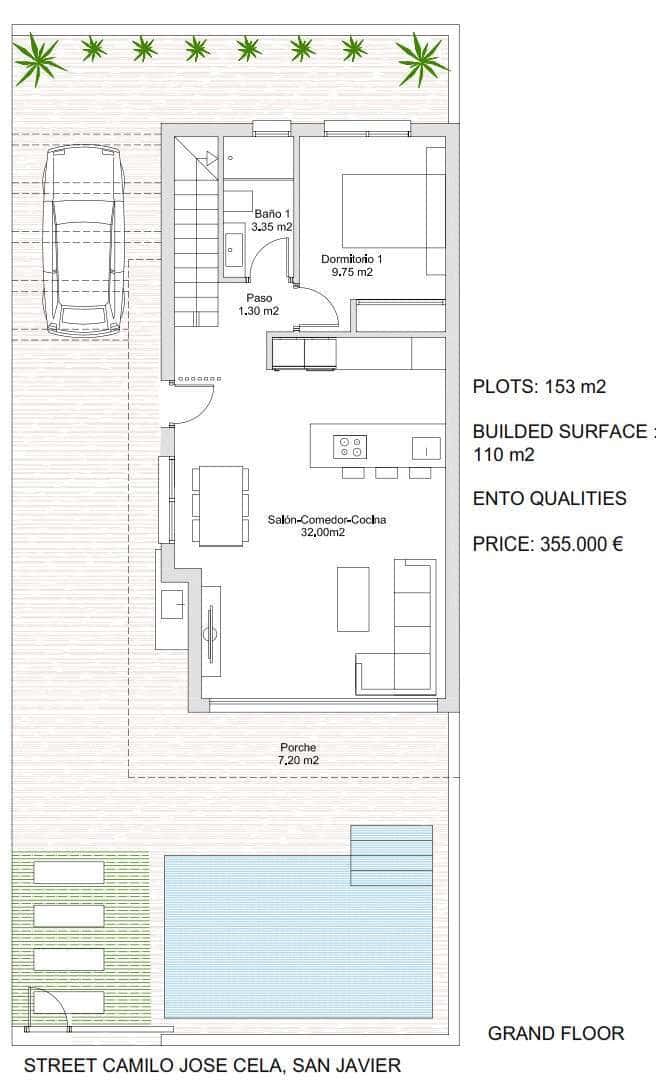 3 quarto Moradia para venda em San Javier com piscina - 385 000 € (Ref: 9324566)