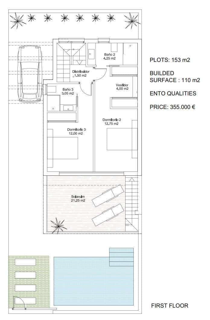 3 quarto Moradia para venda em San Javier com piscina - 385 000 € (Ref: 9324566)