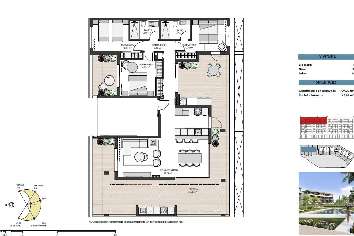 3 bedroom Apartment for sale in Los Alcazares with pool garage - € 529,000 (Ref: 9324575)