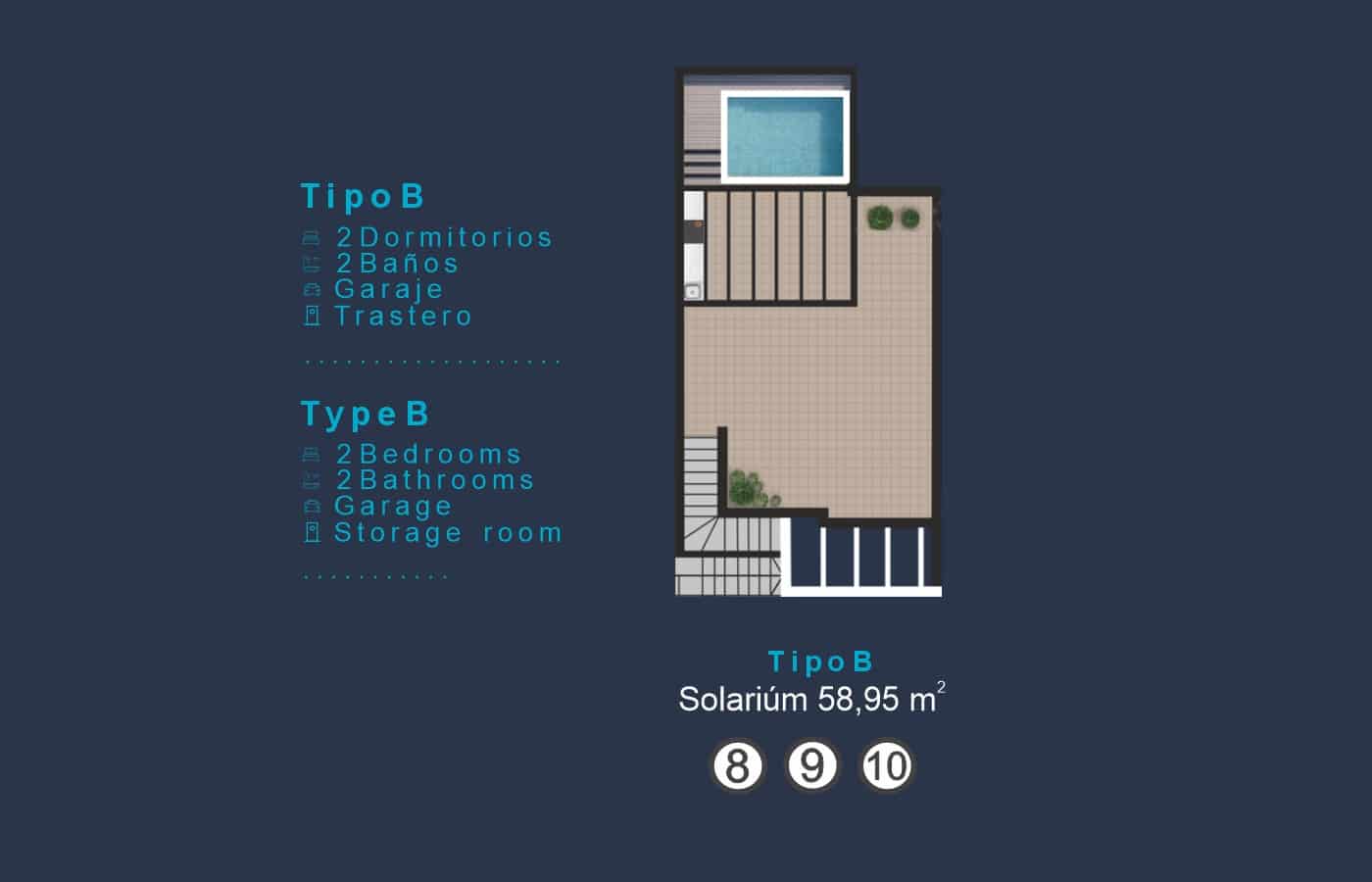 2 bedroom Apartment for sale in San Pedro del Pinatar with pool garage - € 288,000 (Ref: 9324599)