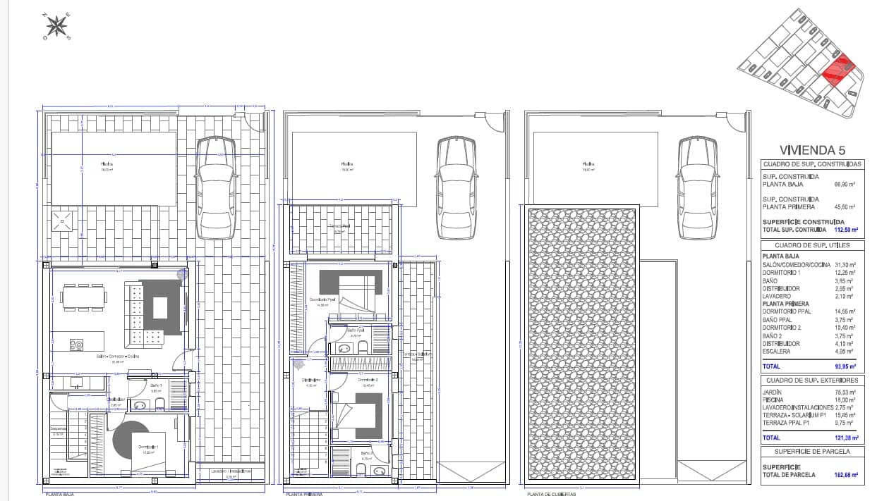 3 Zimmer Villa zu verkaufen in San Pedro del Pinatar mit Pool - 420.000 € (Ref: 9324611)