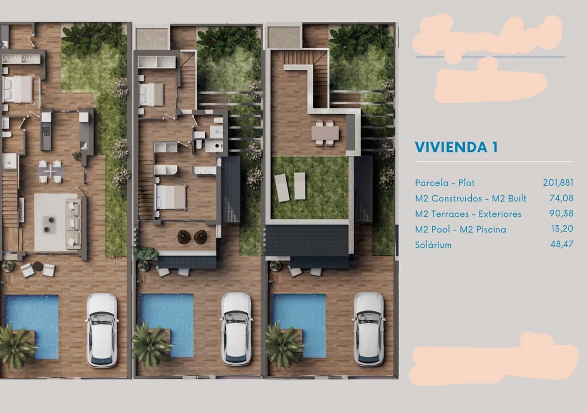 3 Zimmer Villa zu verkaufen in San Pedro del Pinatar mit Pool - 469.900 € (Ref: 9324743)