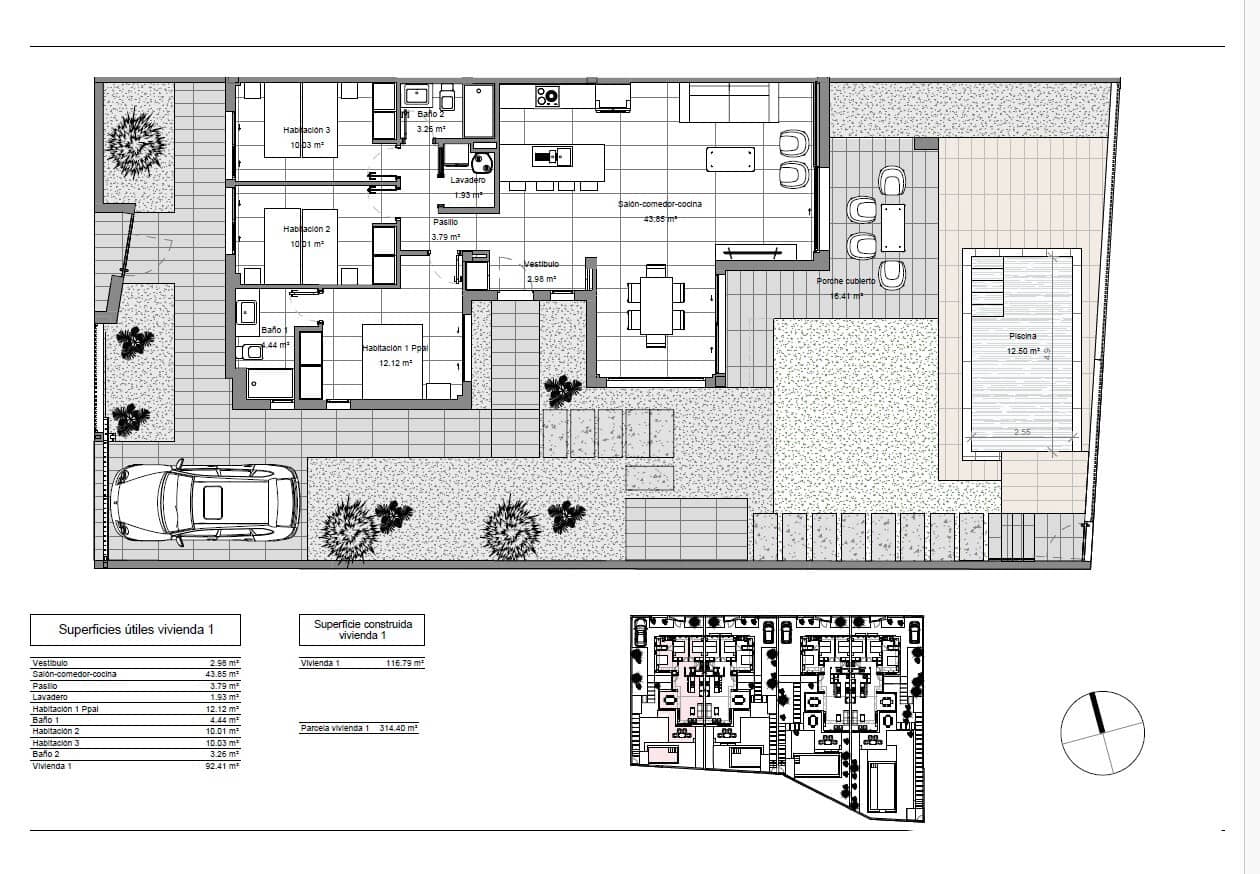 3 Zimmer Villa zu verkaufen in Santiago de la Ribera mit Pool - 476.900 € (Ref: 9324784)