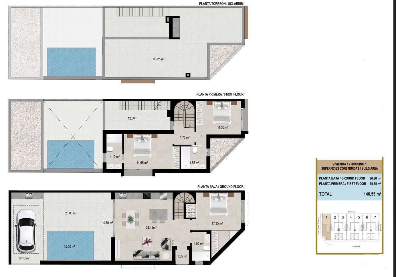 3 camera da letto Casa in vendita in San Javier con piscina - 287.900 € (Rif: 9360904)