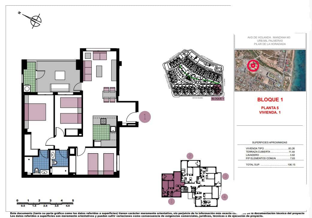 3 sovrum Lägenhet till salu i Pilar de la Horadada med pool garage - 329 000 € (Ref: 9676267)