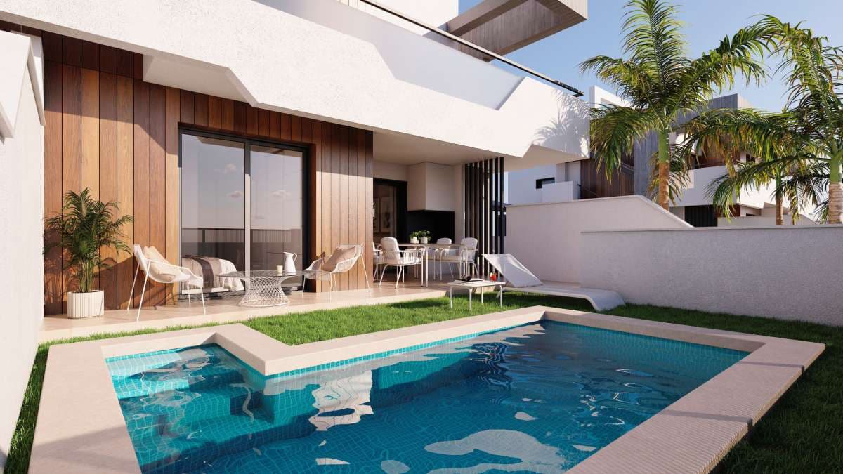 3 sypialnia Bungalow na sprzedaż w Puerto de Mazarron z basenem - 342 311 € (Ref: 9767864)