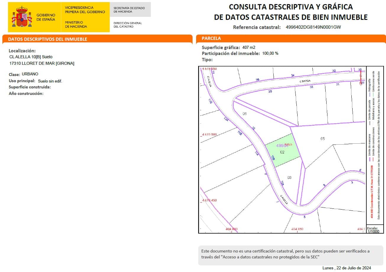 Solar/Parcela en Lloret de Mar en venta - 85.000 € (Ref: 9715244)