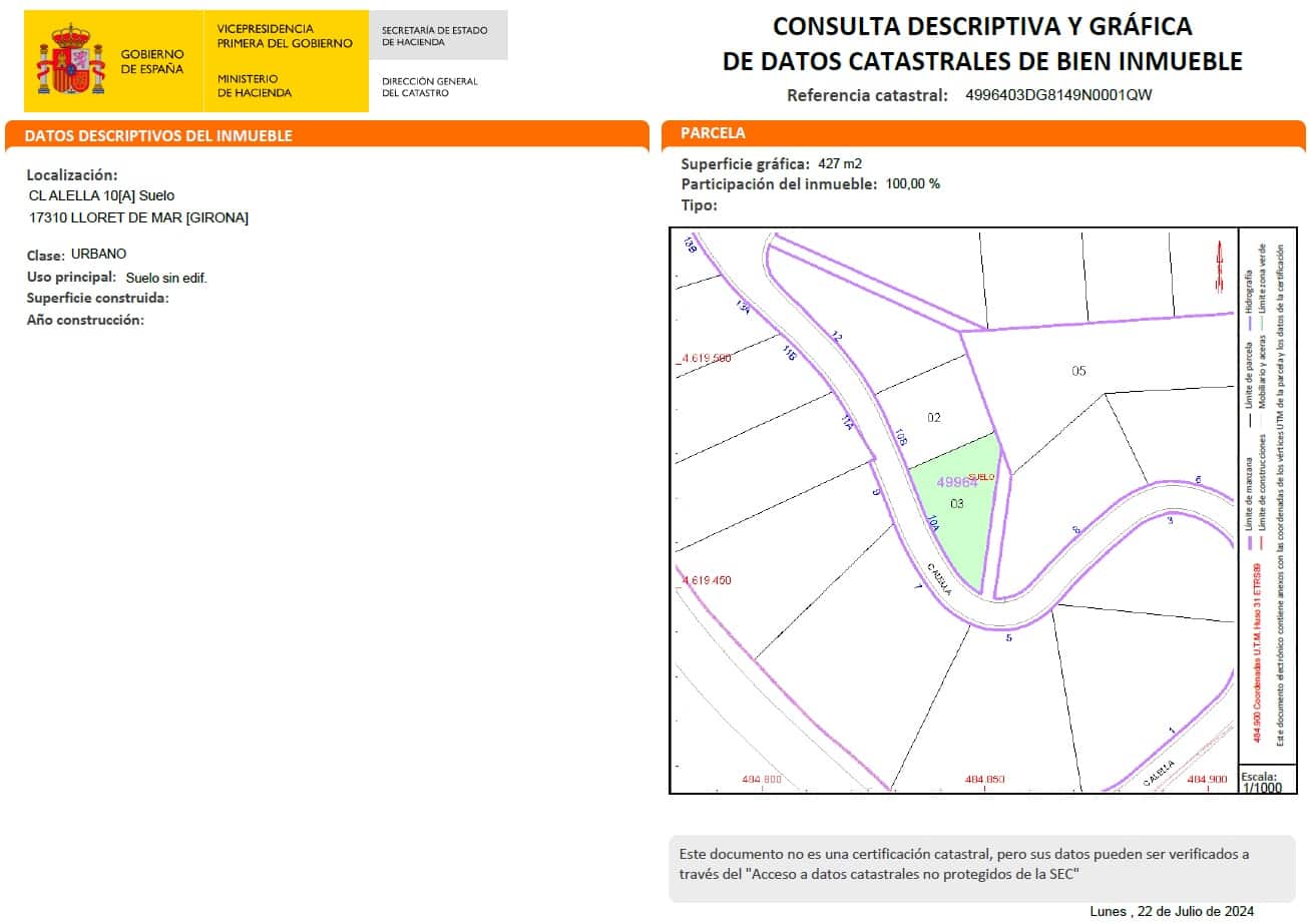 Solar/Parcela en Lloret de Mar en venta - 85.000 € (Ref: 9715244)