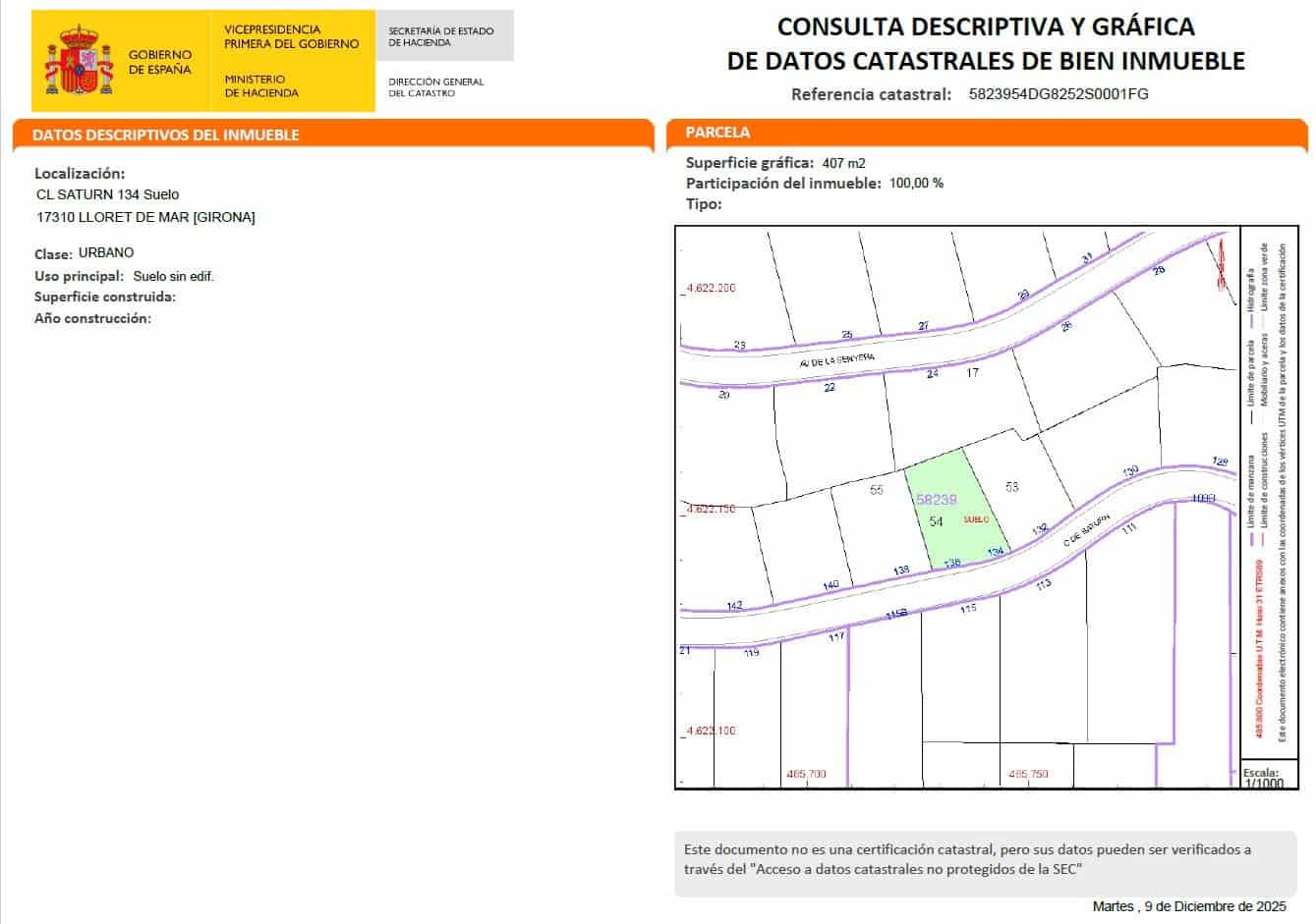Building Plot for sale in Lloret de Mar - € 25,000 (Ref: 9715261)