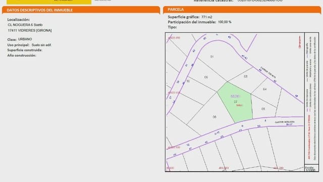 Solar/Parcela en Aiguaviva Parc, Vidreres en venta - 55.000 € (Ref: 9733890)