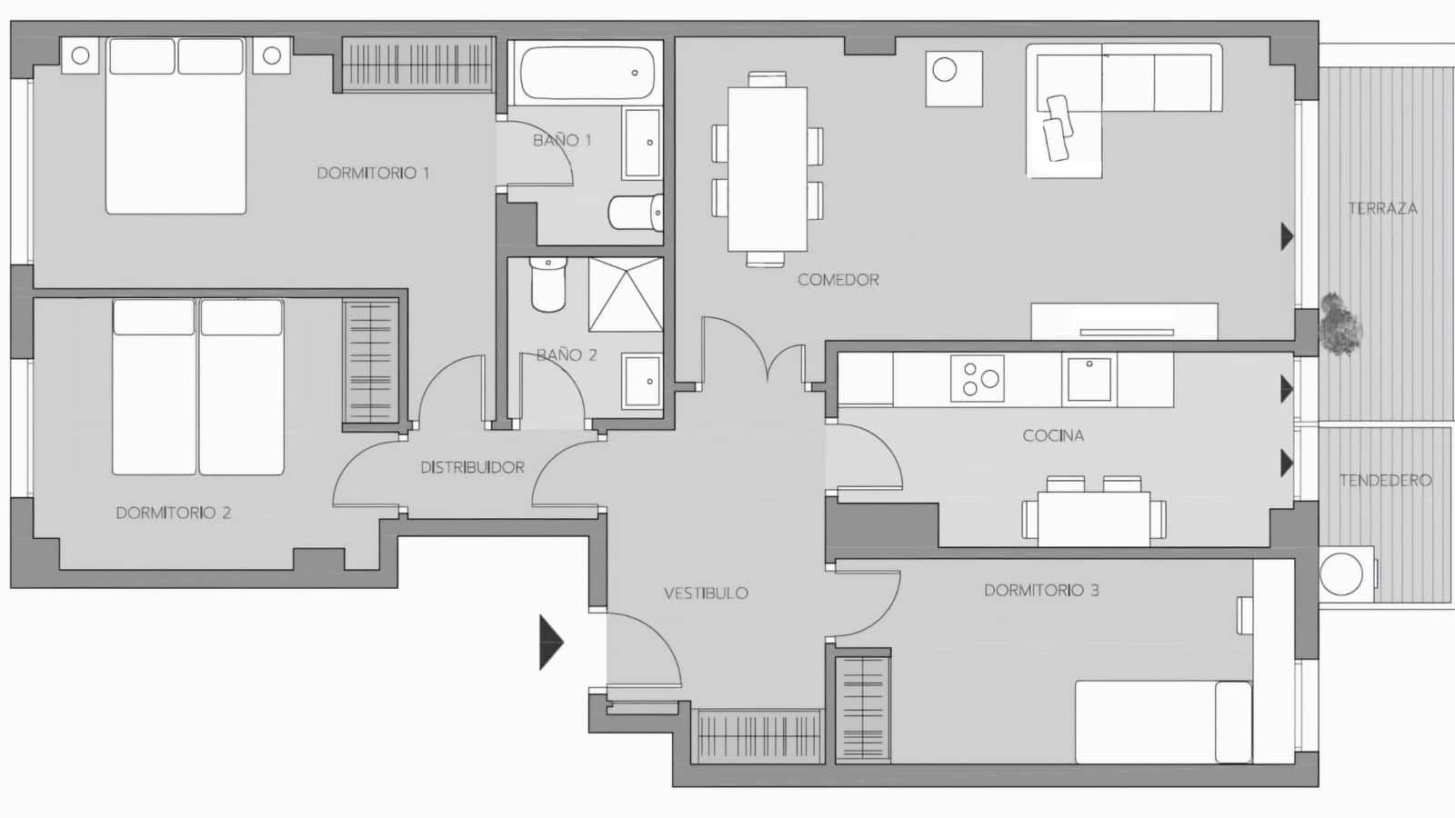 3 slaapkamer Appartement te koop in Palma de Mallorca met zwembad garage - € 590.000 (Ref: 10163546)
