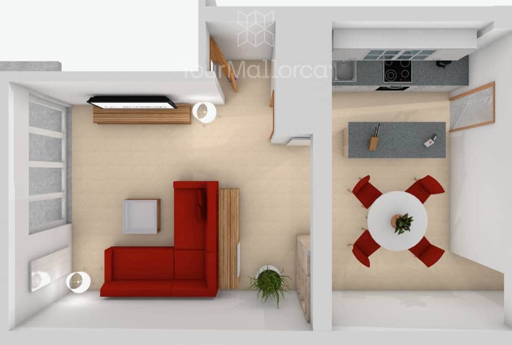 Piso de 2 habitaciones en Portocristo / Port de Manacor en venta - 260.000 € (Ref: 9803808)