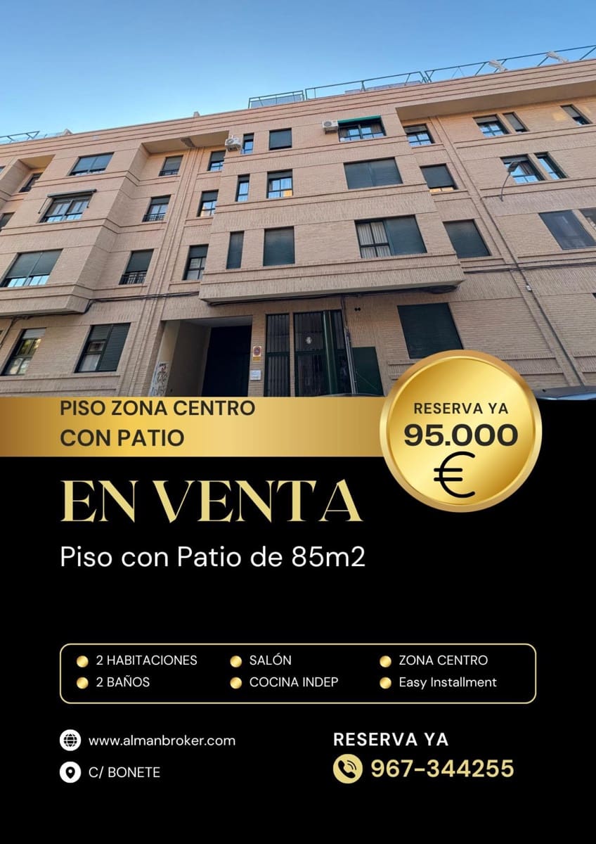 2 makuuhuone Asunto myytävänä paikassa Almansa - 95 000 € (Ref: 9296897)