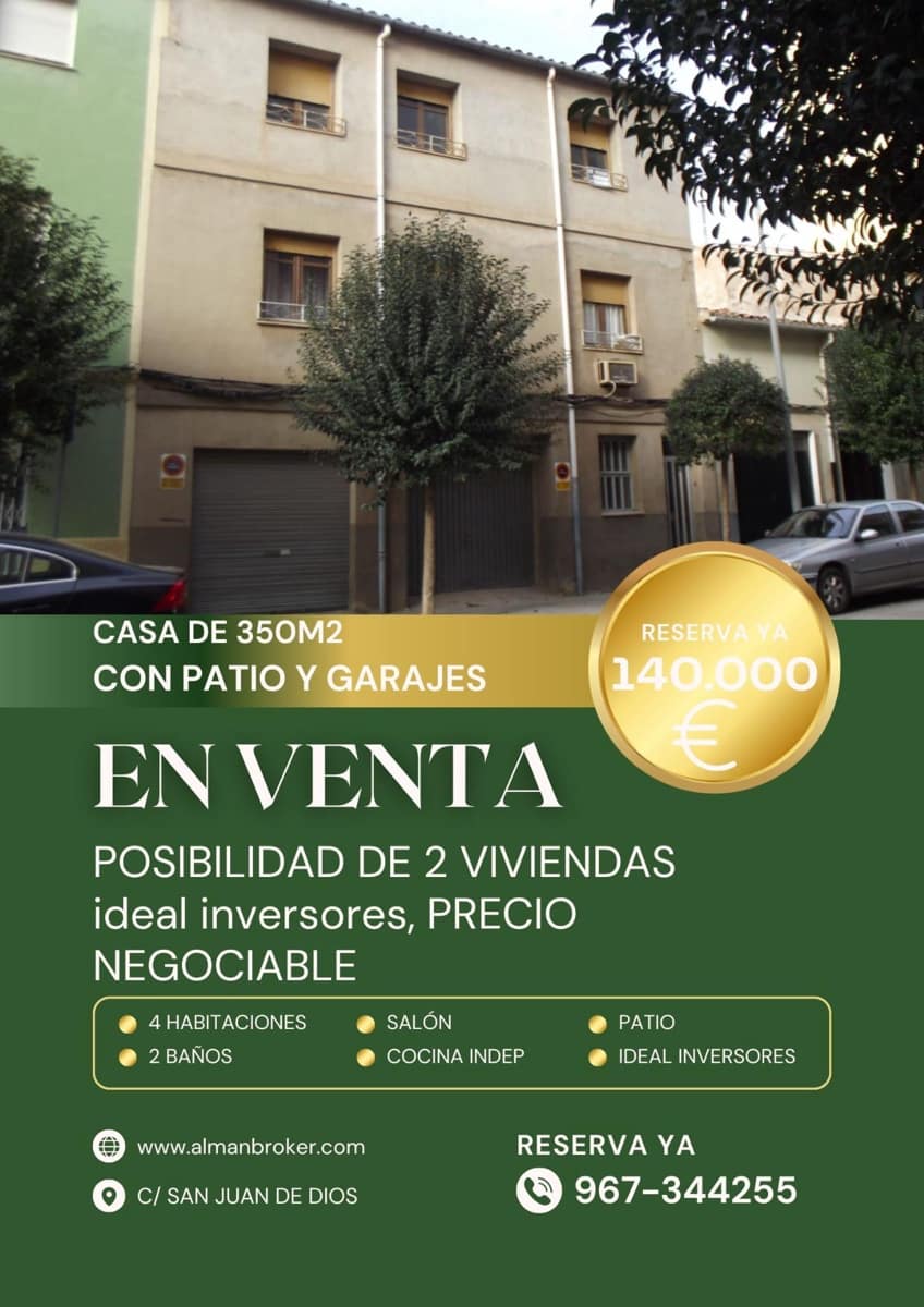 5 chambre Maison de Ville à vendre à Almansa avec garage - 140 000 € (Ref: 9382859)