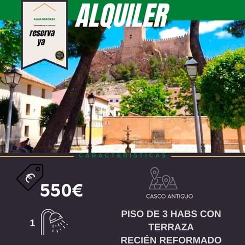 3 soveværelse Lejlighed til leje i Almansa - € 550 (Ref: 9440154)