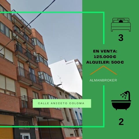 3 camera da letto Appartamento in vendita in Almansa - 124.000 € (Rif: 9481202)