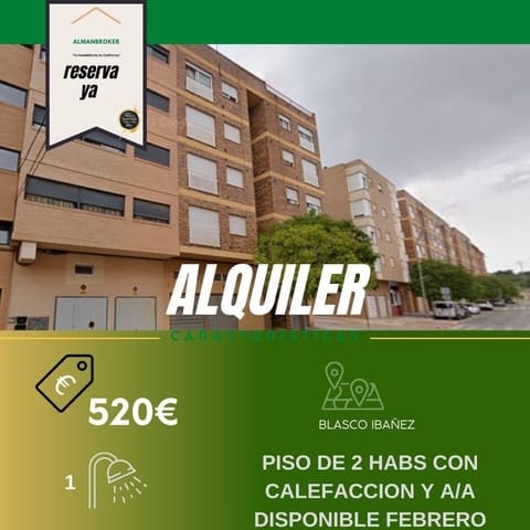 2 slaapkamer Flat te huur in Almansa - € 520 (Ref: 9494660)