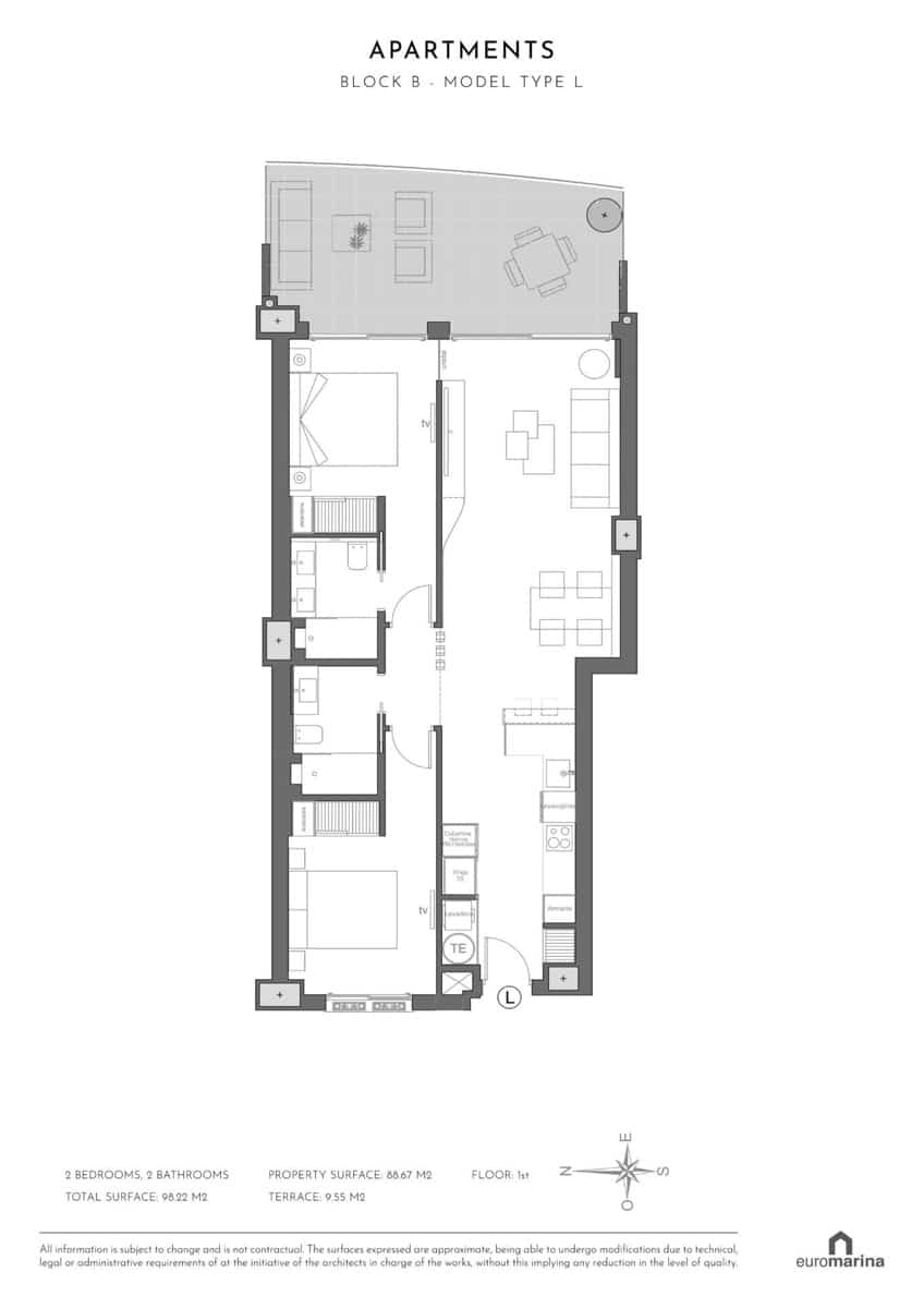 2 bedroom Apartment for sale in La Manga del Mar Menor with pool - € 473,000 (Ref: 9036635)